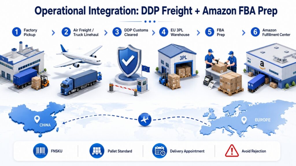 Logistique FBA DDP Chine-UE