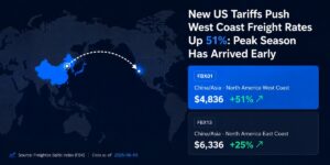 New US Tariffs PushWest Coast Freight RatesUp 51%