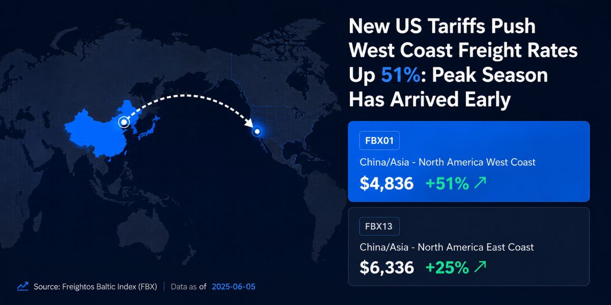 New US Tariffs PushWest Coast Freight RatesUp 51%