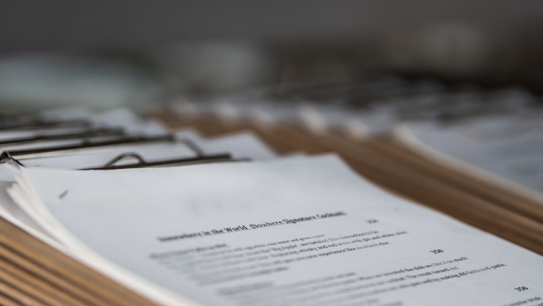 Customs officer inspecting documents at a port or airport