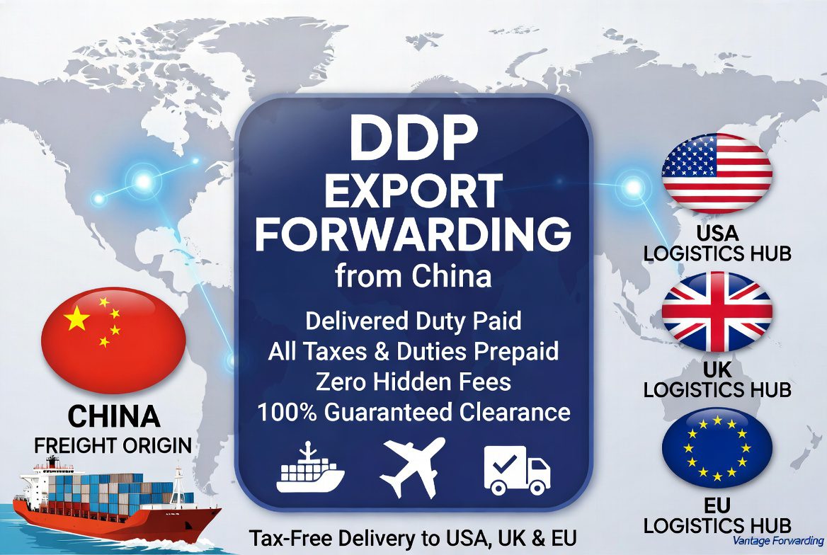 DDP Export Forwarding from China: 100% Tax-Free to US/EU