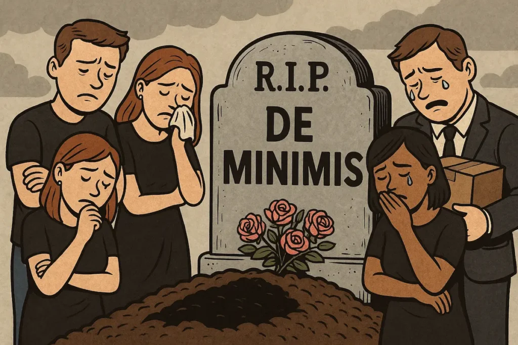 O desaparecimento do US De Minimis A morte