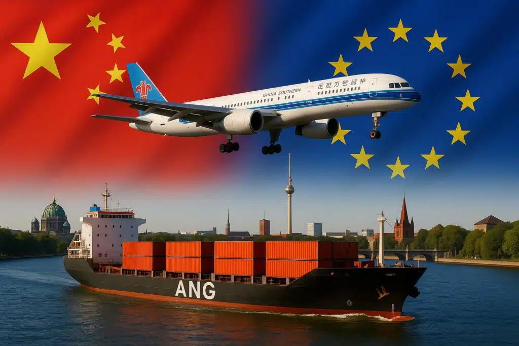 Transporte de mercancías B2B desde China a Alemania